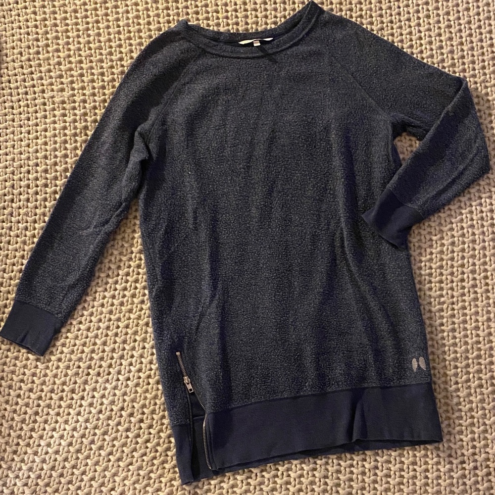 Victoria's Secret Dark Blue Sweater dress with Zipper Accent